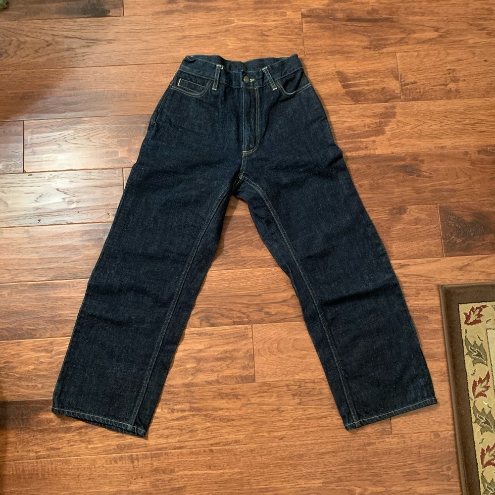 Studio Nicholson Raw Denim Wide Leg Jeans